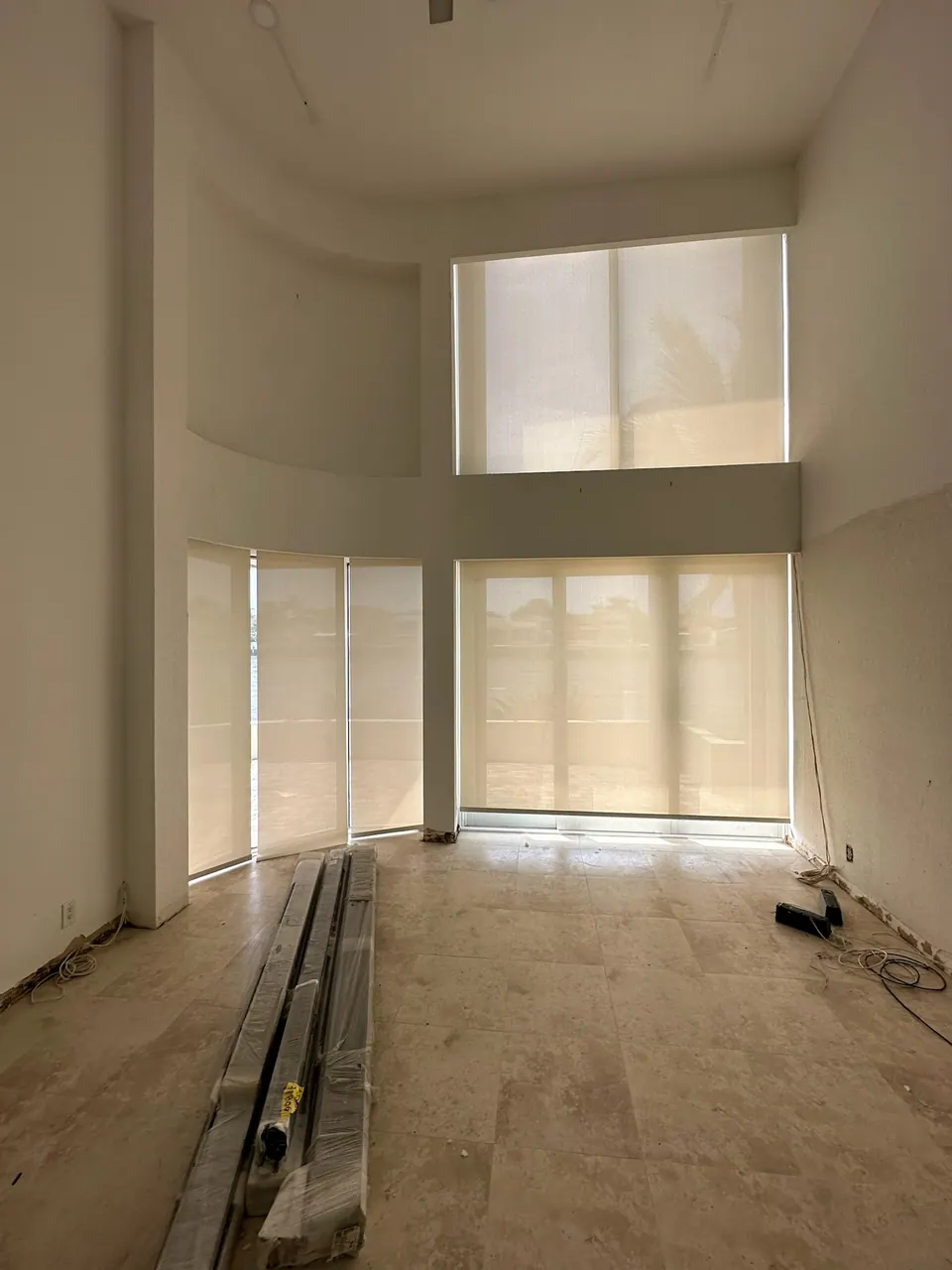 Great room during demolition