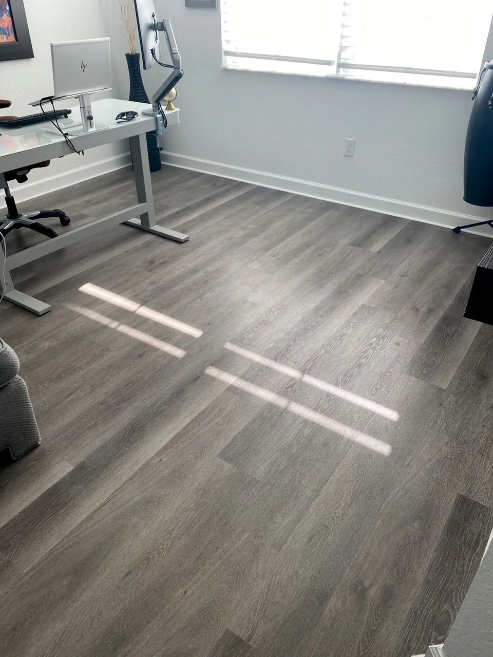 Luxury vinyl plank installed in a South Florida home