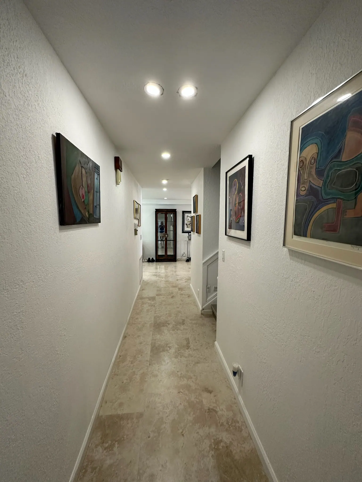 Before: Original main hallway floor