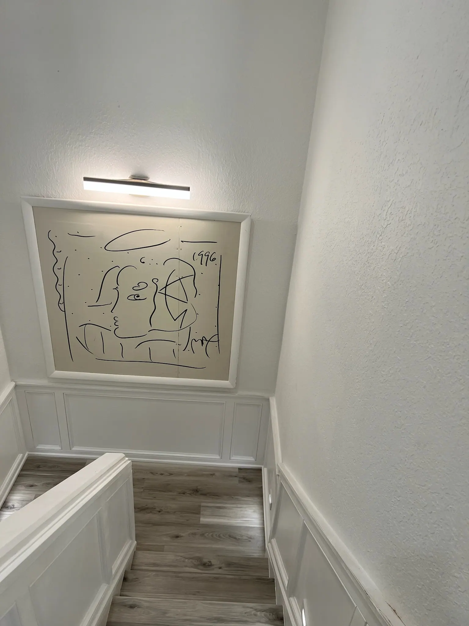 Before: Staircase with the previous treads